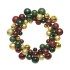 Gold & Red Bauble Wreath - 33cm