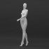 LDN Girls Matt White Female Faceless Mannequin - Looking Left