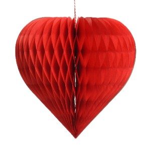 Red Paper Heart - Set - 12 x 12cm
