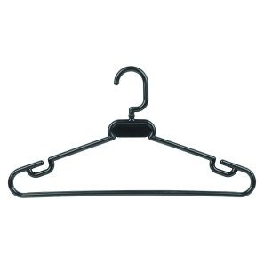 Black Spectrum Plastic Clothes Hangers - Flat - 42cm