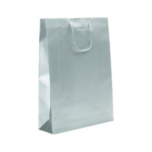 Silver Laminated Matt Paper Carrier Bags