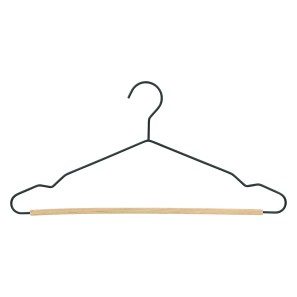 Frax35 Metal Clothes Hangers - Flat With Bar + Notches - 42cm