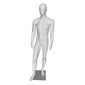 Eco Matt White Male Mannequin - Leg Forward